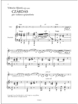 Czardas - Violon - Vittorio Monti - Partition - Violon